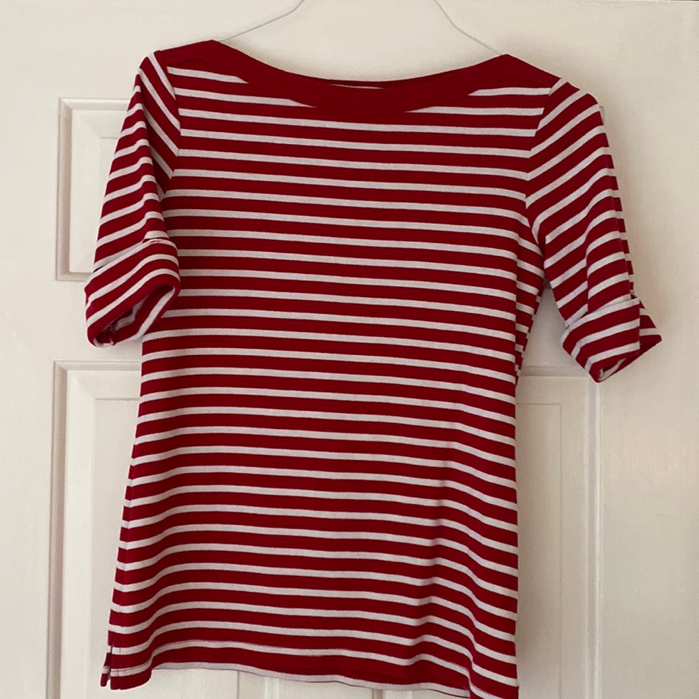 Striped loose fit tee from Karen Scott